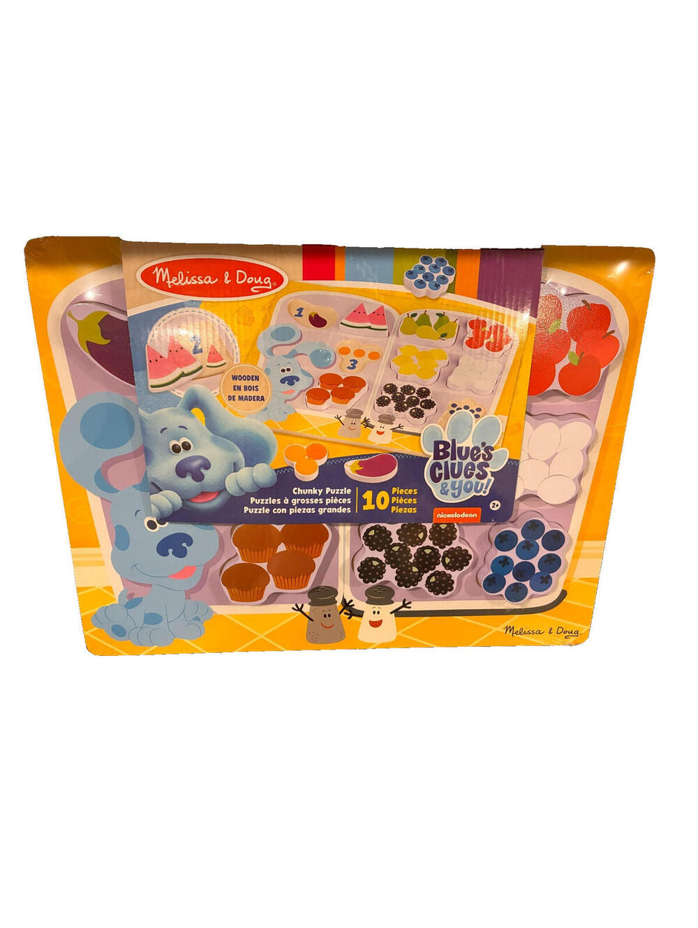 Melissa and Doug Blues Clues 10 Pc Wooden Puzzle Toy Christmas Gift NEW Sealed